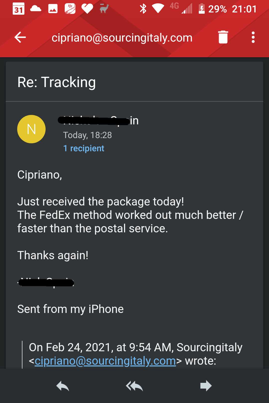 Package Reshipper Italy 312 Package Reshipper Italy 312